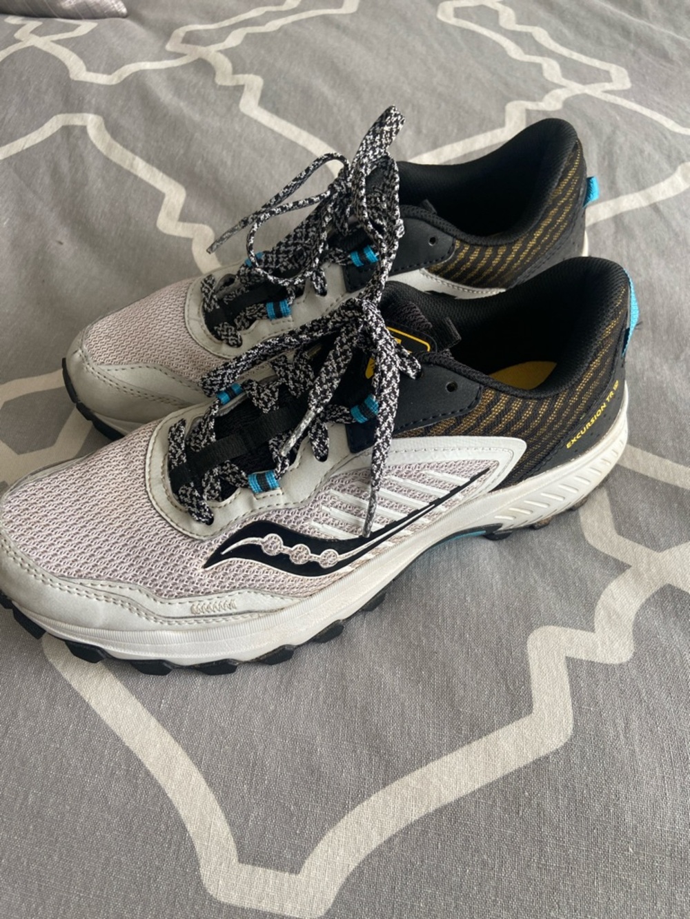 Saucony Trail Sneakers in Gray, Black and Blue